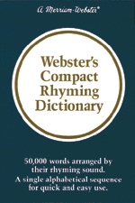 Webster's Compact Rhyming Dictionary, Merriam-Webster, rhyming tool, creative expressions for the poet and language lover