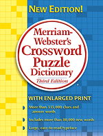 Merriam-Webster's Crossword Puzzle Dictionary, Third Edition, large print, crossword puzzles