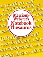 Merriam-Webster's Notebook Thesaurus, quick reference, 3–ring binder